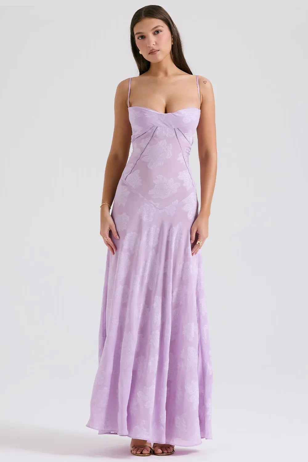 Women's Long Summer Evening Maxi Dress — front view