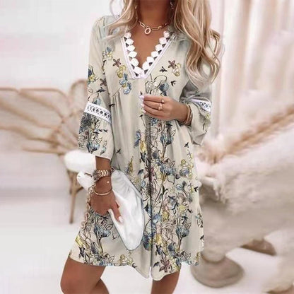 Women's Boho Mini Dress — close-up