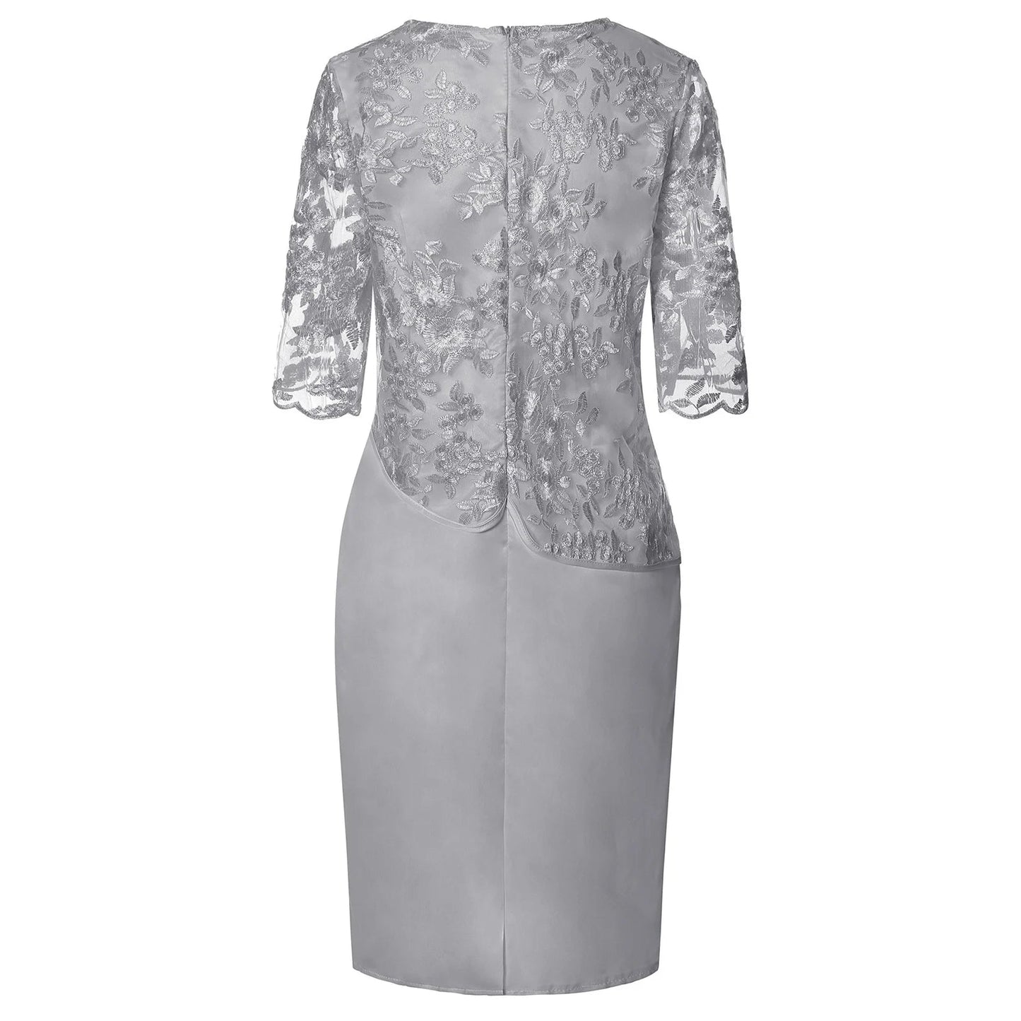Women's Faux-Wrap Cocktail Midi Dress — close-up