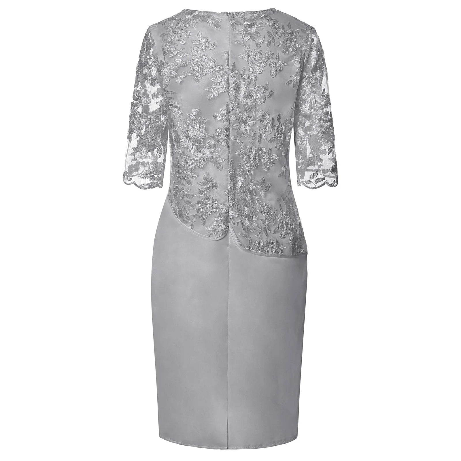 Women's Faux-Wrap Cocktail Midi Dress — close-up