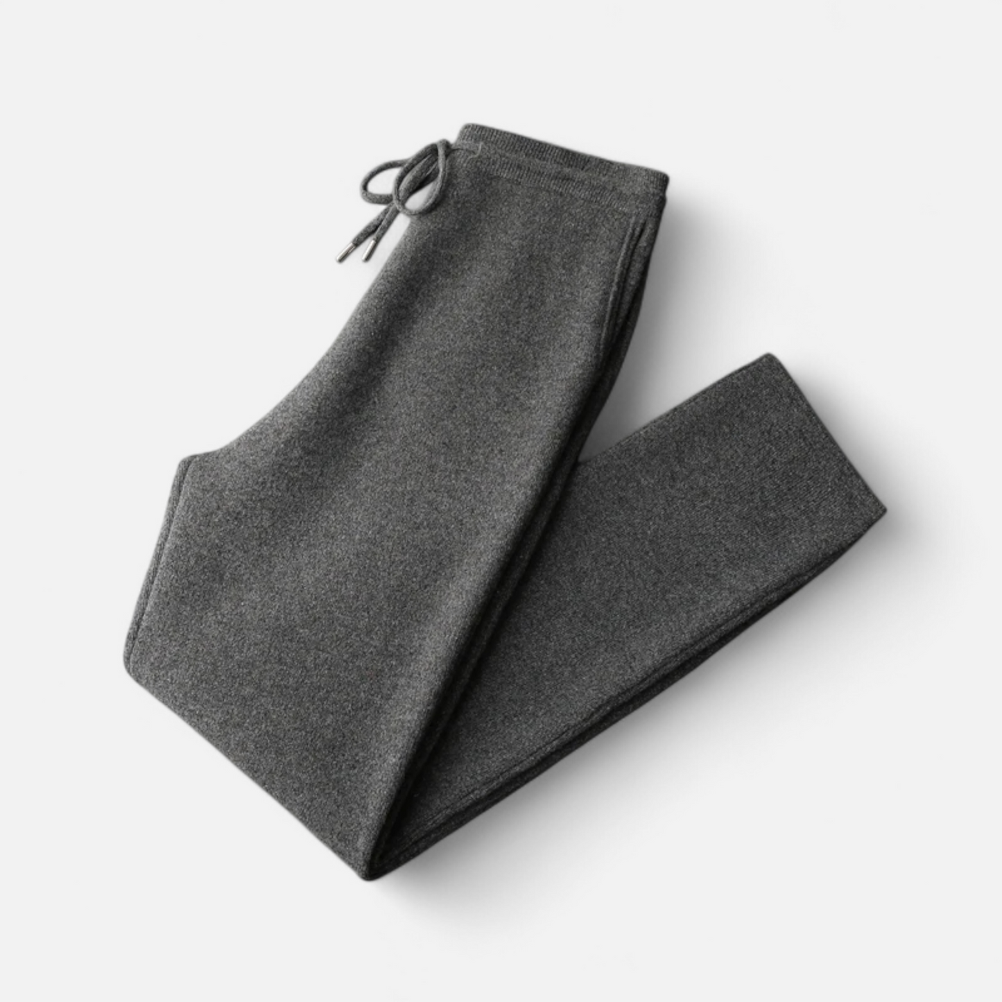Men's Knitted Merino Wool Trousers — close-up
