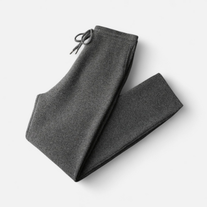 Men's Knitted Merino Wool Trousers — close-up