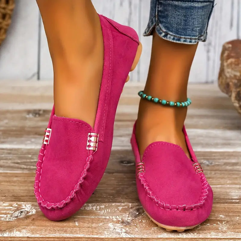 Suede Slip-On Loafers for Women