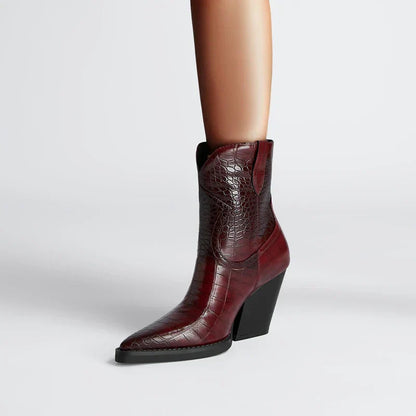 Women's Western Ankle Boots — front view