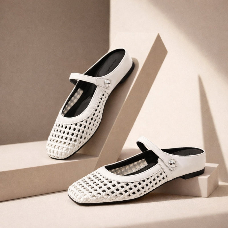 Women's Woven Mary Jane Mules — product view