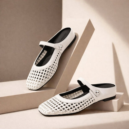 Women's Woven Mary Jane Mules — product view