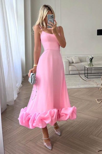 Women's Flowing Wedding Guest Maxi Dress — side view