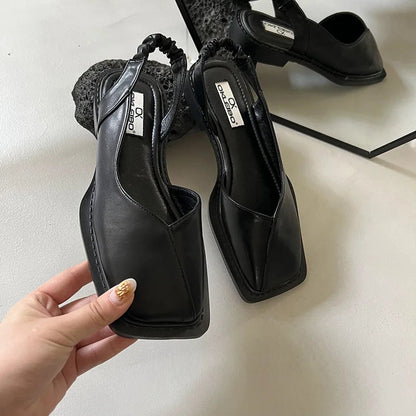 Orthopedic Square-Toe Slip-On Shoes for Women