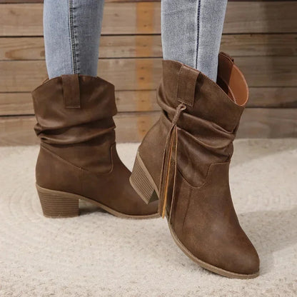 Women's Western Mid-Calf Boots — side view