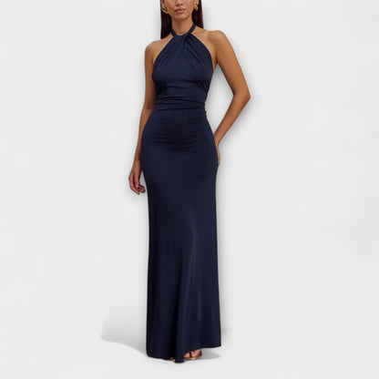 Women's Halterneck Bodycon Open-Back Maxi Dress — close-up