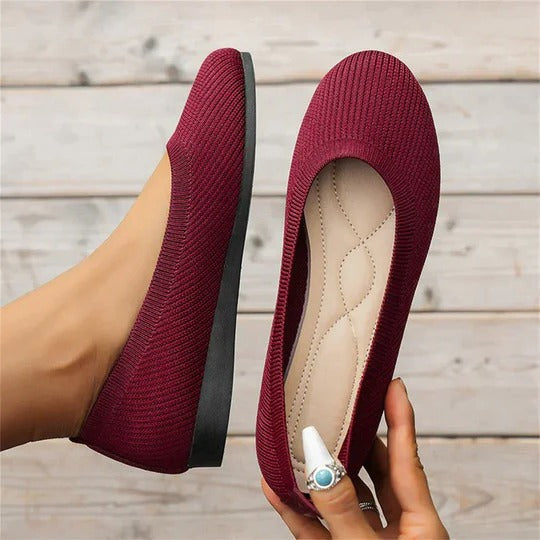 Women's Knit Slip-On Ballet Flats — product view