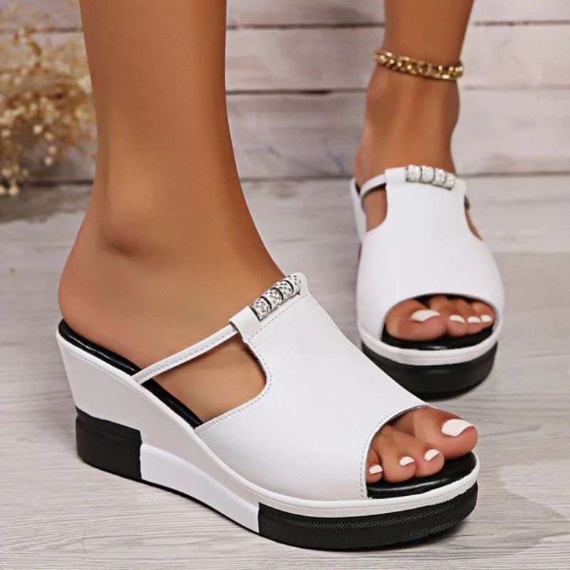 Women's Platform T-Bar Sandals — close-up
