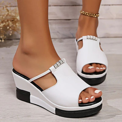 Women's Platform T-Bar Sandals — close-up