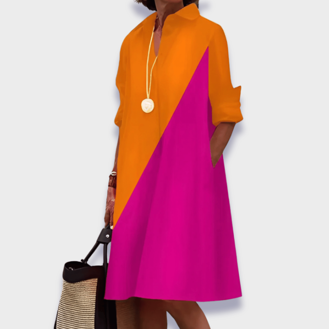 Women's Casual Polo Midi Dress — side view