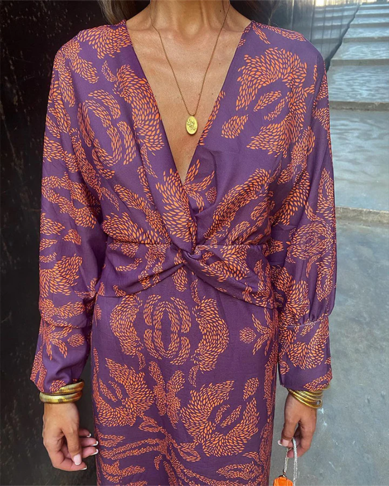Women's Long Sleeve Formal Evening Maxi Dress — product view