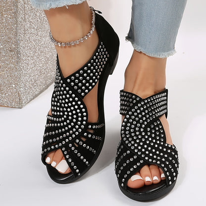 Women's Adjustable Flat Sandals — side view