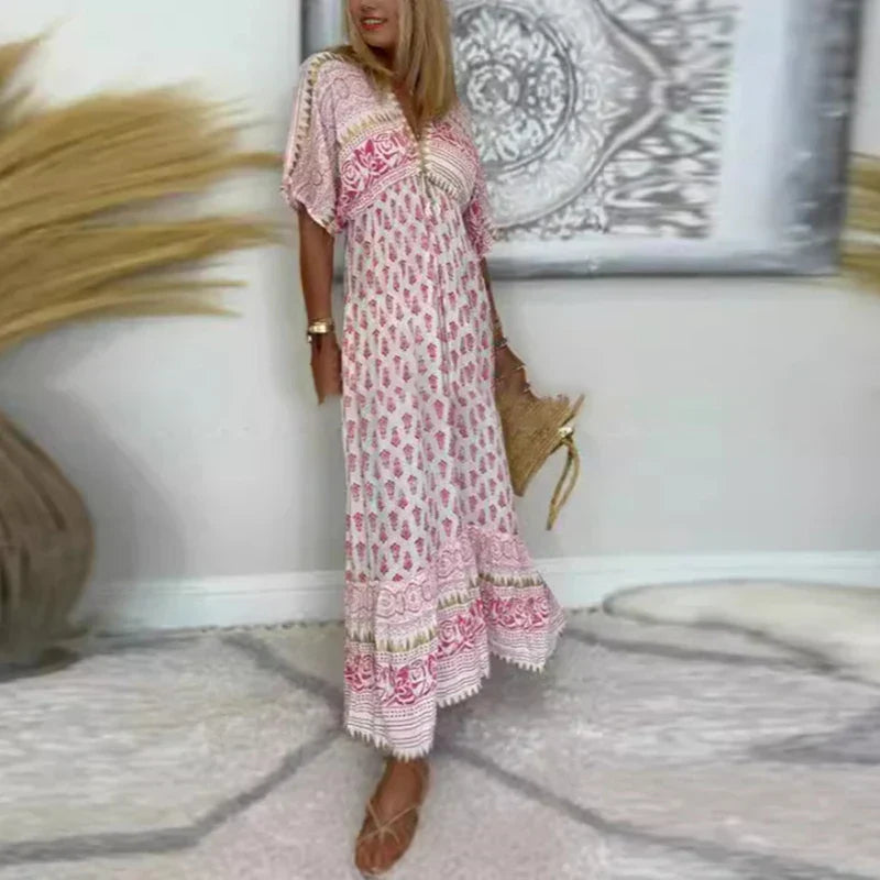 Women's Boho Vacation Maxi Dress — product view