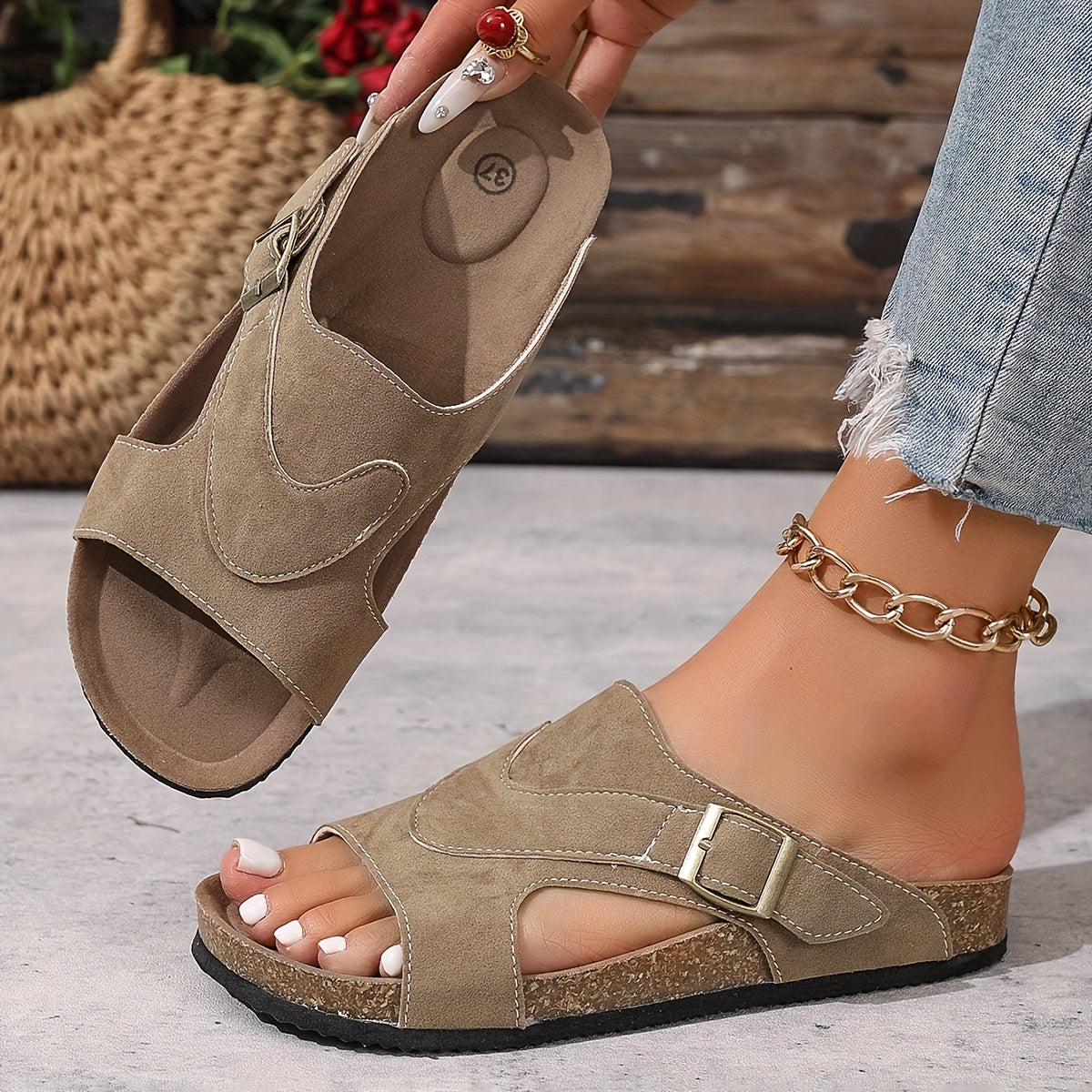 Women's Flat Sandals — detail view