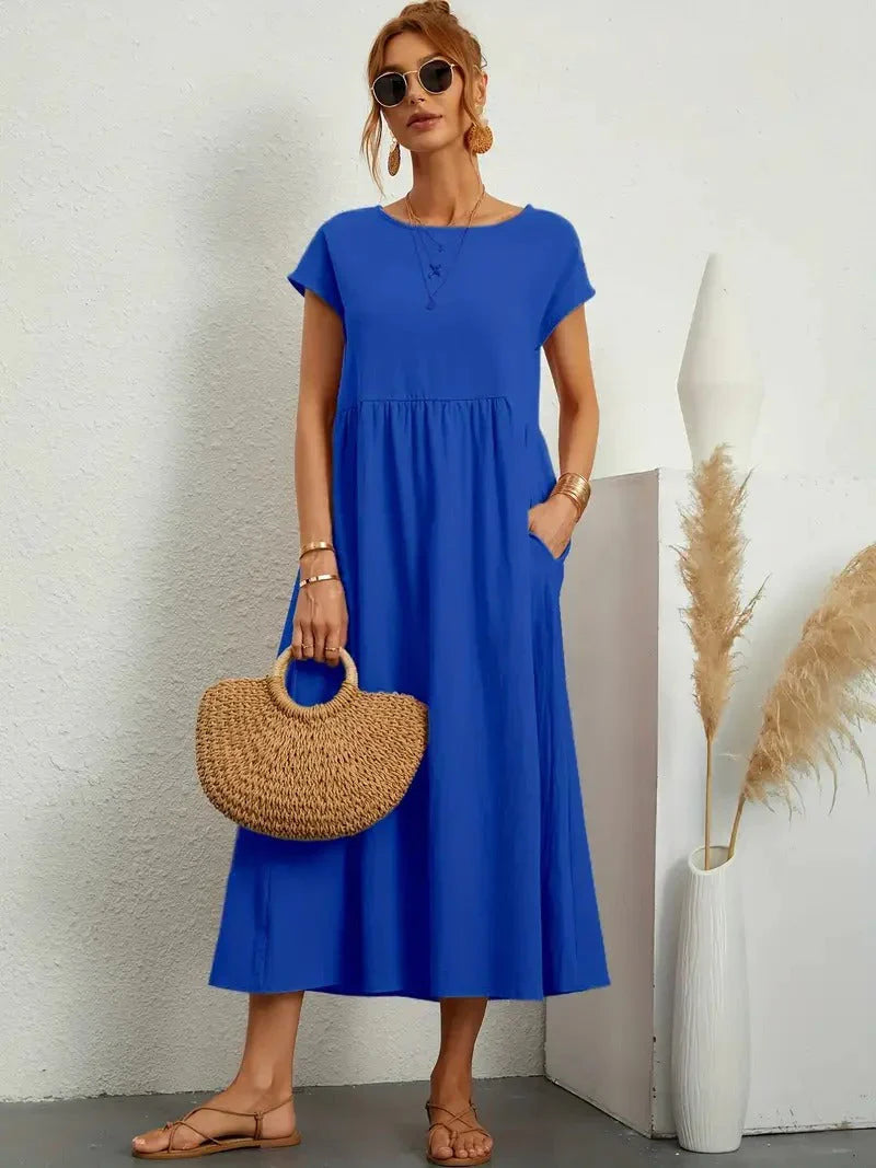 Women's Lightweight Summer Midi Dress — front view