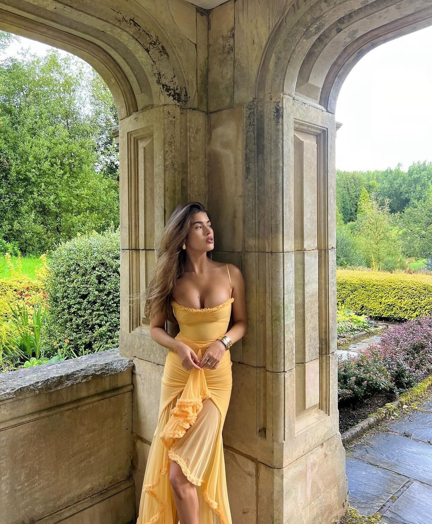 Women's Lace Wedding Guest Maxi Dress — product view