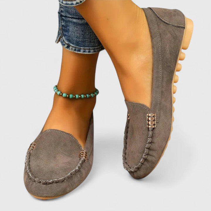 Women's Suede Slip-On Loafers — detail view