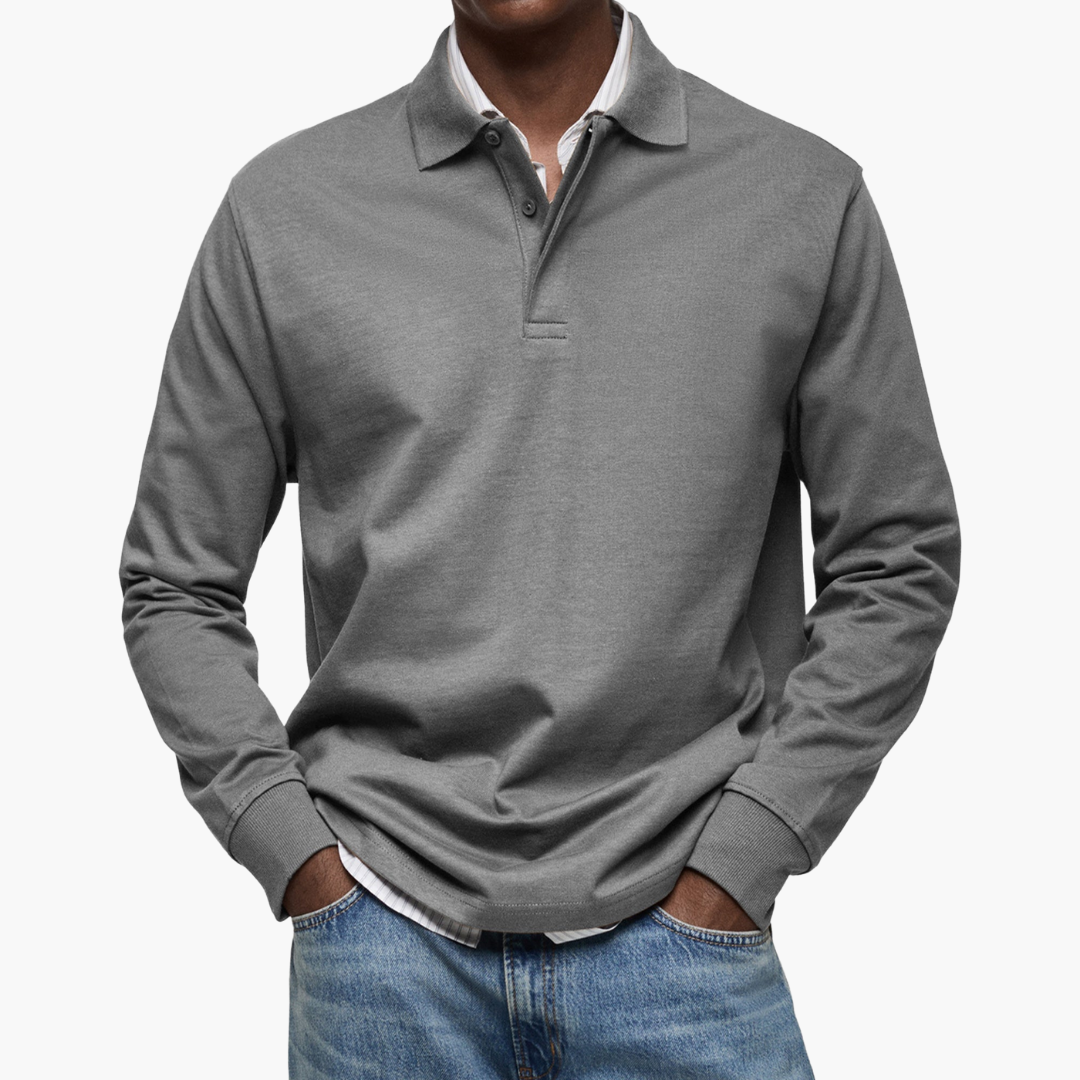 Long Sleeve Polo Shirt for Men