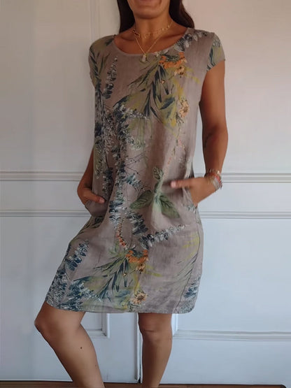 Women's Round Neck All-Day Comfort Midi Dress — detail view
