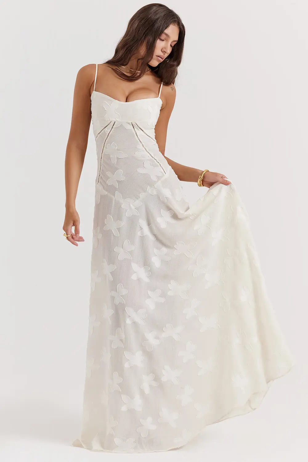 Women's Long Summer Evening Maxi Dress — side view