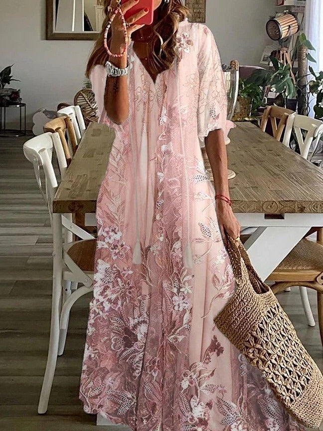 Women's Floral Summer Maxi Dress — product view