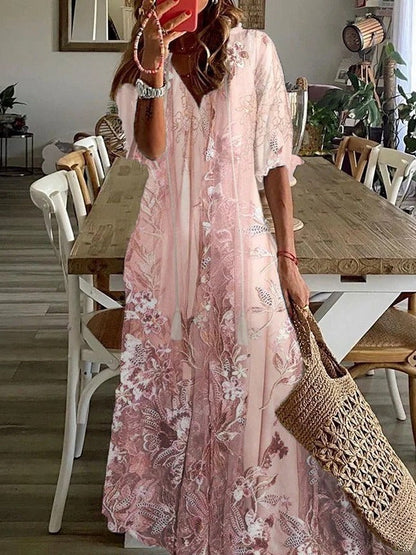 Women's Floral Summer Maxi Dress — product view