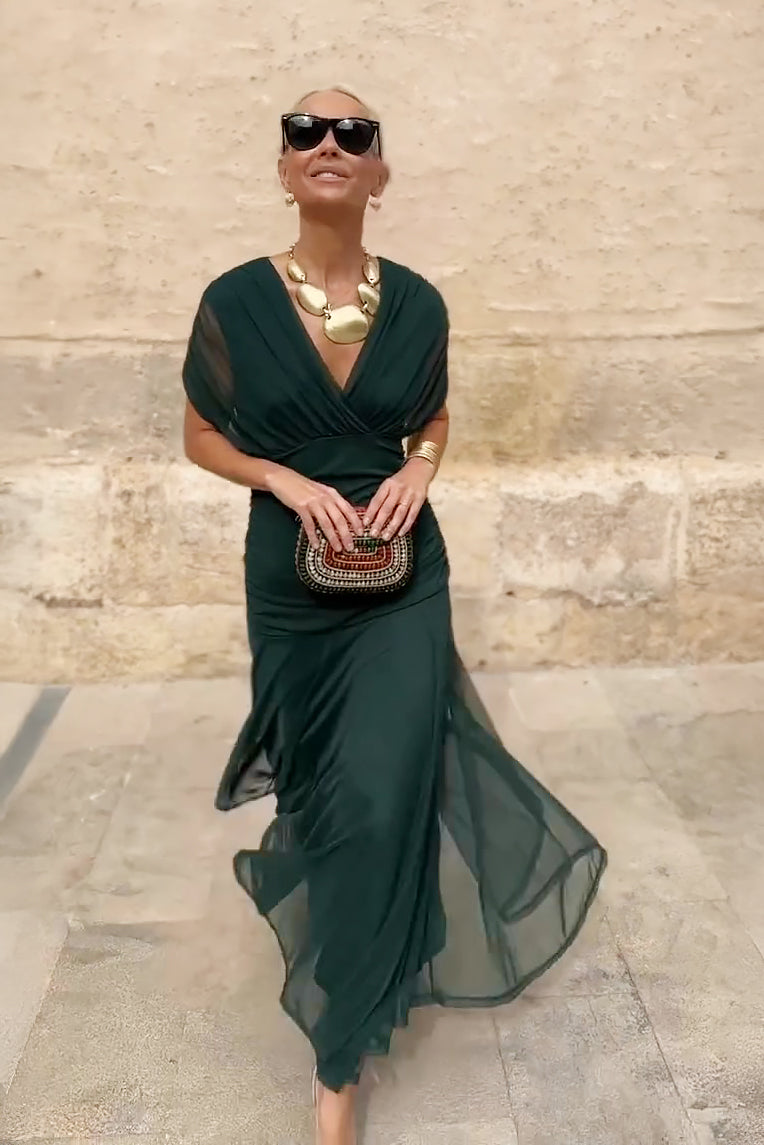 Women's V-Neck Party Maxi Dress — product view