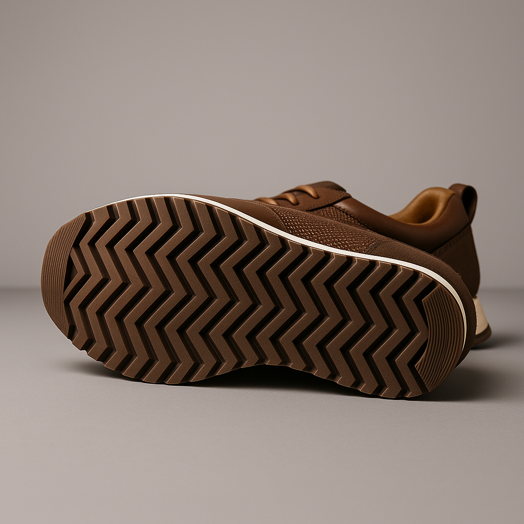 Men's Leather Sneakers with Orthopedic Sole — detail view