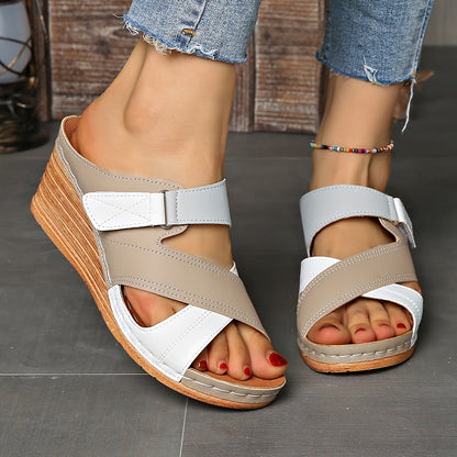 Women's Platform Wedge Slide Sandals — detail view