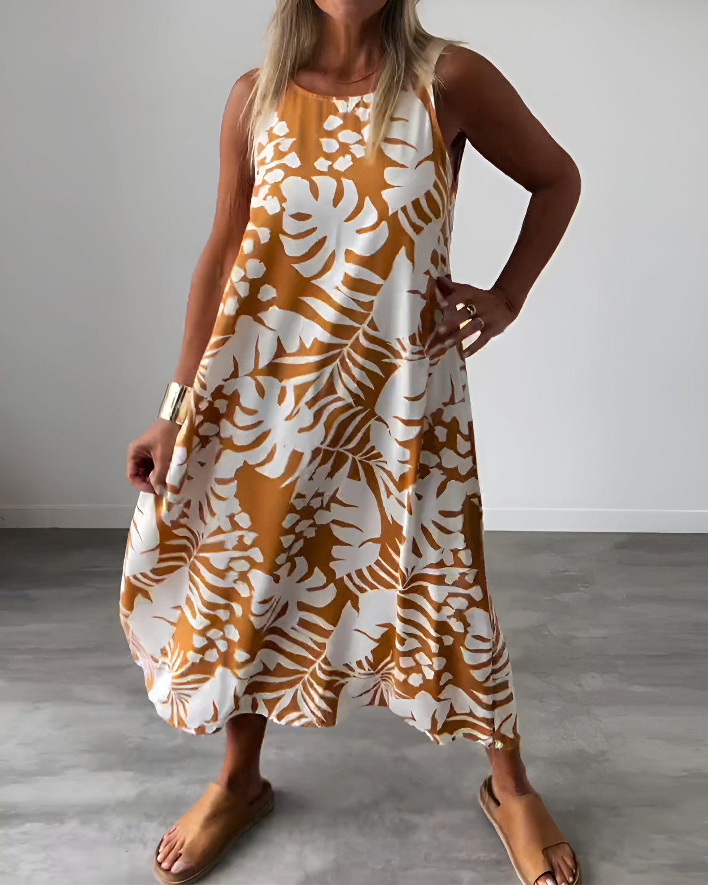 Women's Draped Evening Maxi Dress — front view