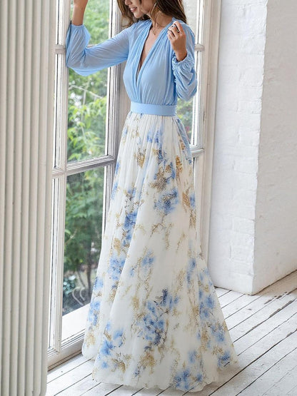 Women's Floral Print Casual Maxi Dress — product view
