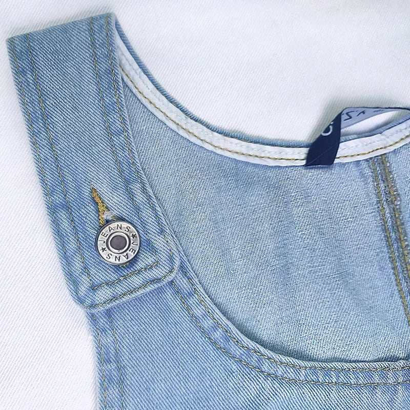 Women's Sleeveless Denim Mini Dress — detail view