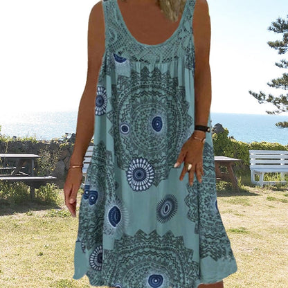 Women's Sleeveless Summer Midi Dress — product view