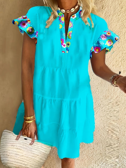 Women's Boho Flowy Cocktail Midi Dress — product view