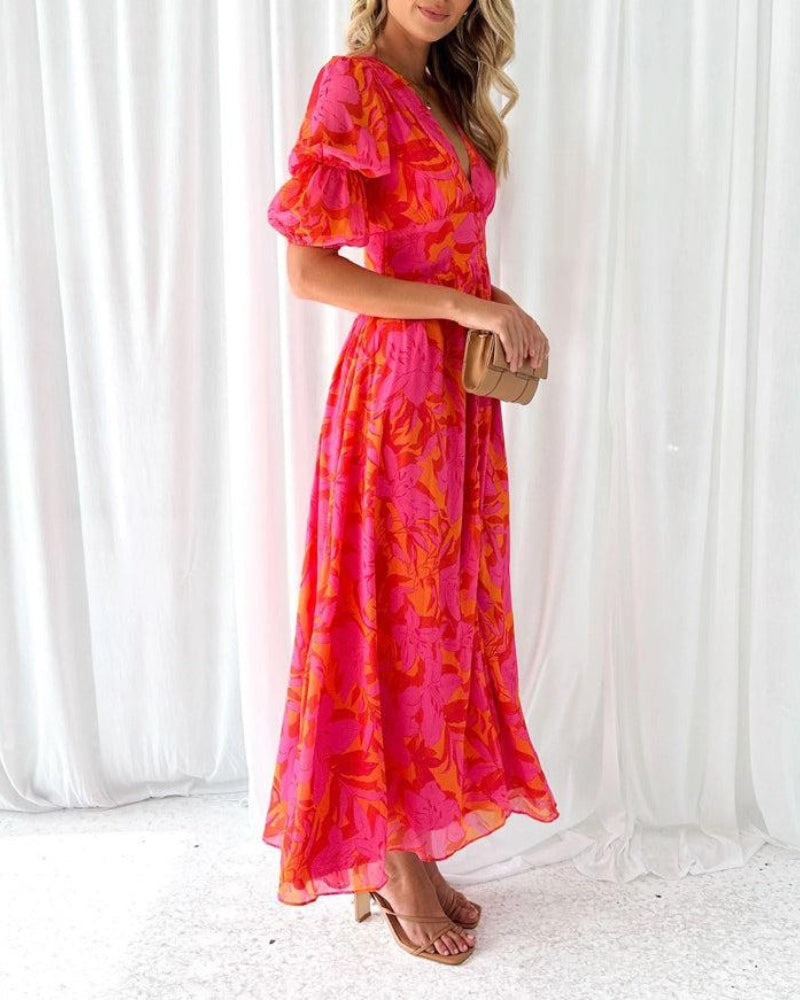 Women's Elegant Flowy Summer Maxi Dress — product view