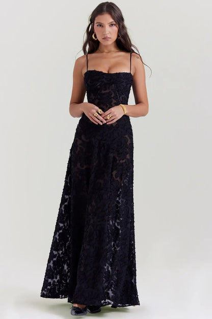 Women's Long Summer Evening Maxi Dress — front view