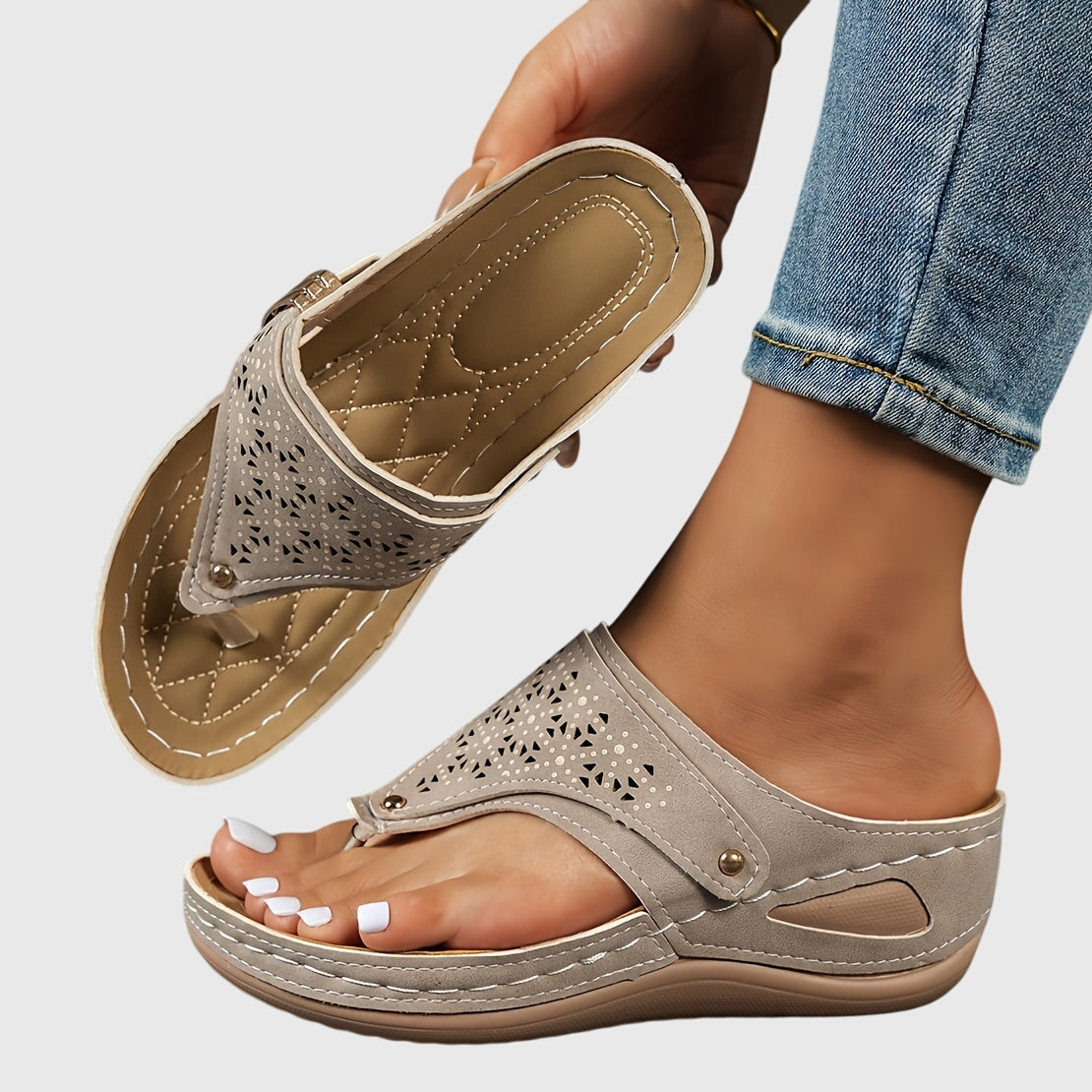 Women's Platform Ankle Strap Sandals — close-up