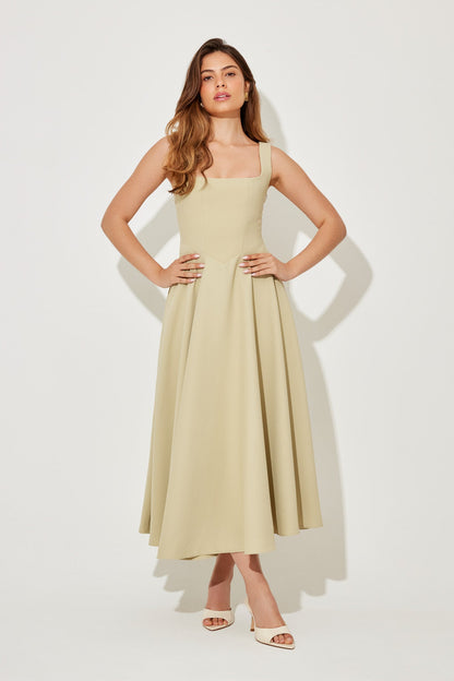 Women's Flowy Event Midi Dress — side view