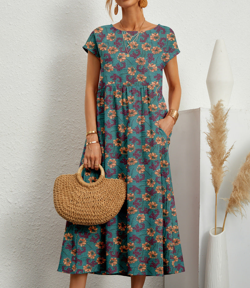 Women's Floral Summer Midi Dress — detail view