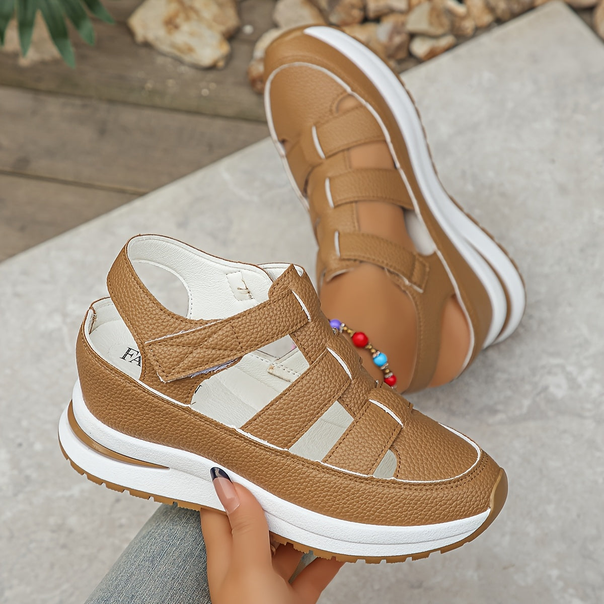 Women's Platform Adjustable Sandals — product view