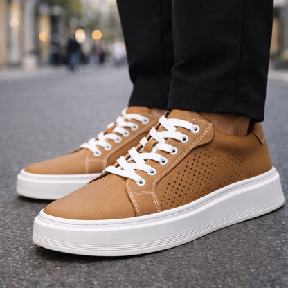 Men's Orthopedic Italian Leather Sneakers — product view