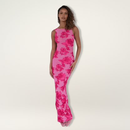 Sleeveless Floral Maxi Dress for Women