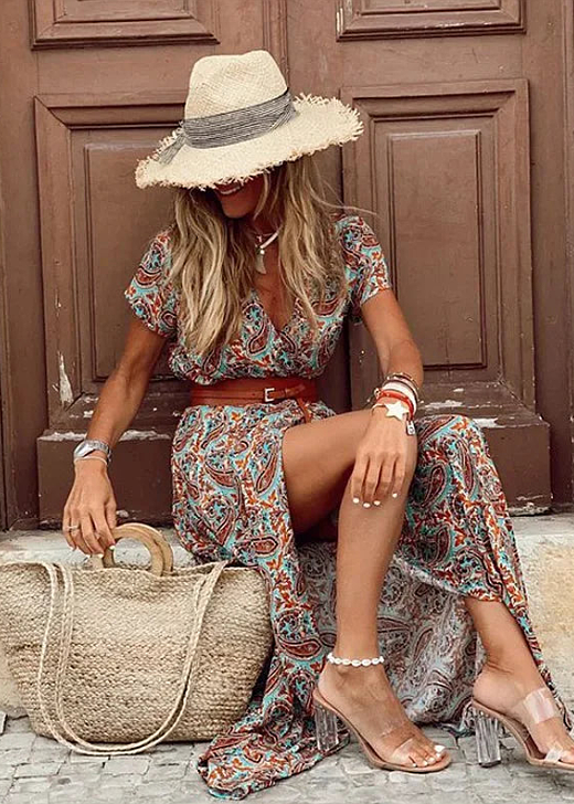 Women's Boho Summer Maxi Dress — product view