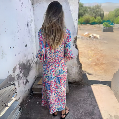 Women's Flowy Spring Casual Midi Dress — detail view