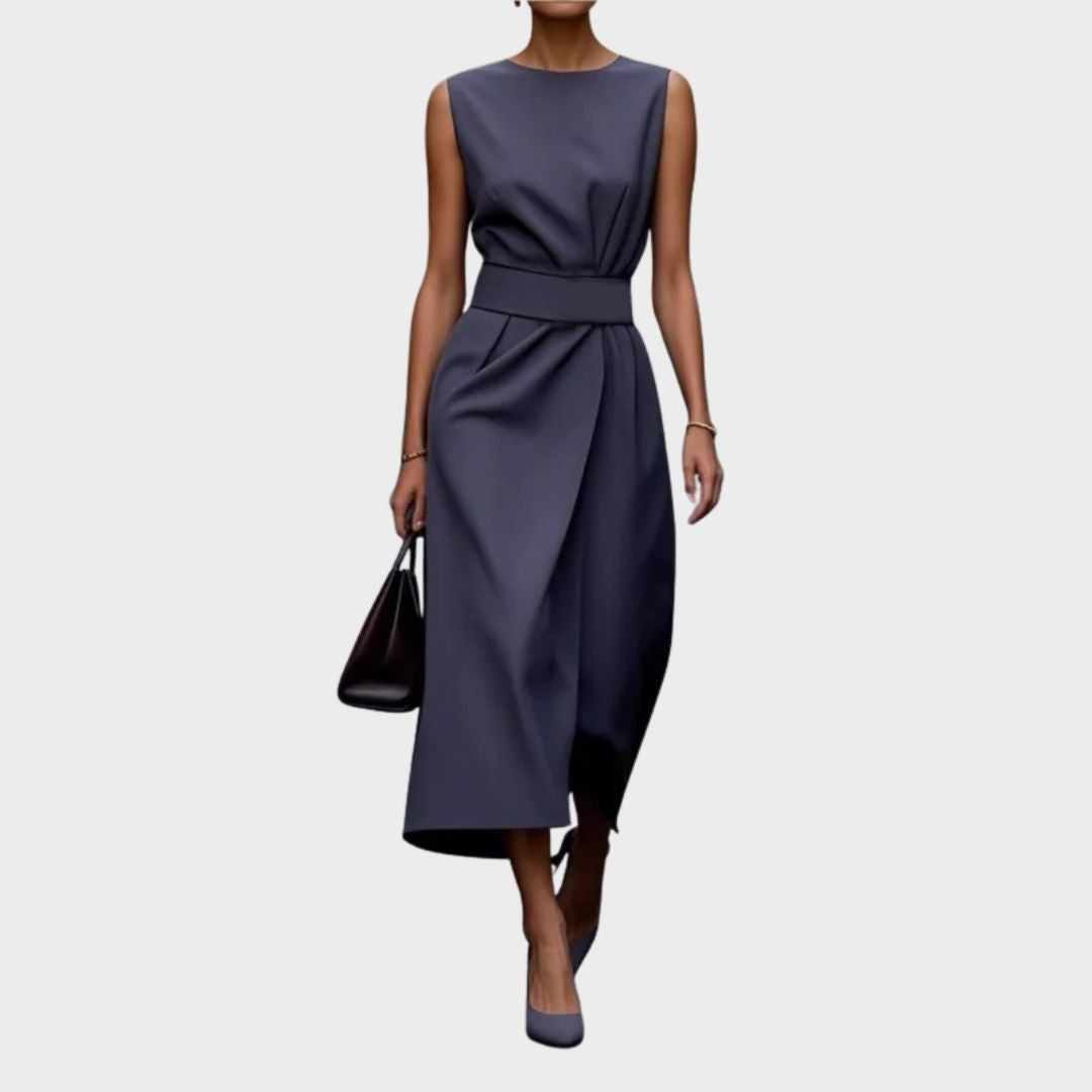Women's Sleeveless Special Occasion Midi Dress — detail view