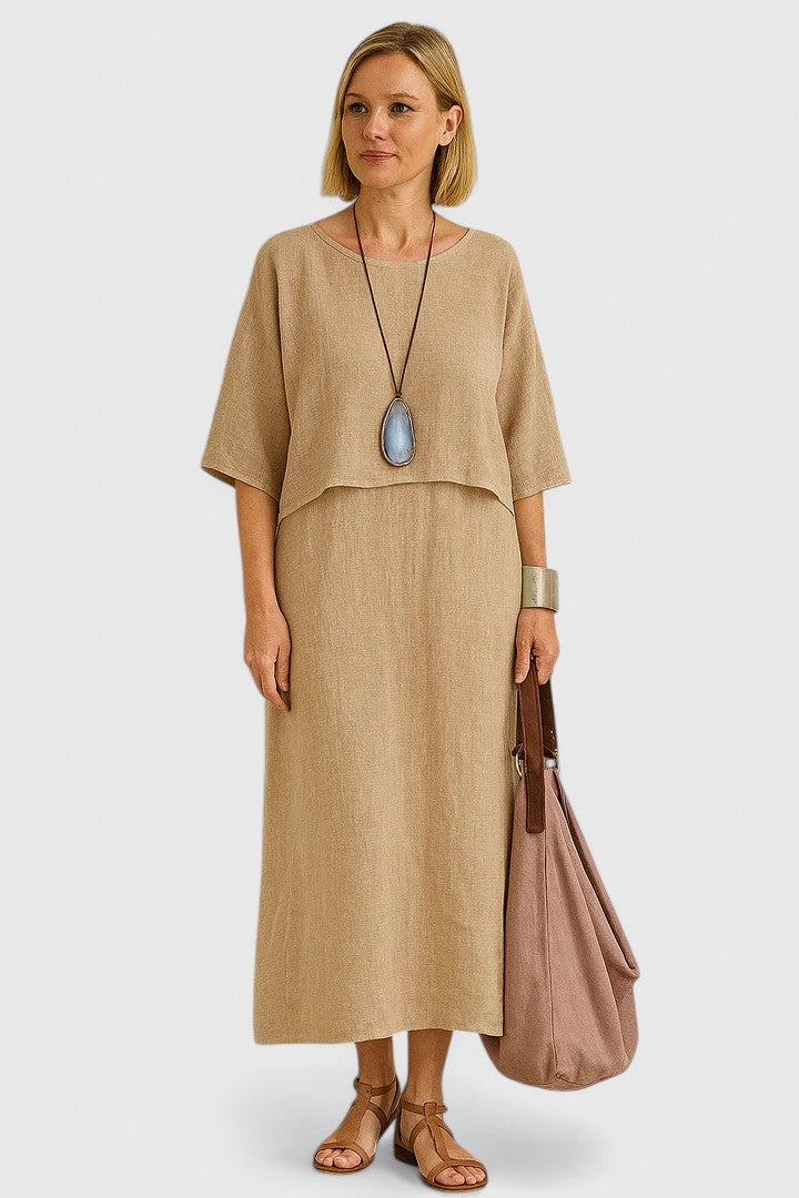 Women's Sleeveless V-Neck Maxi Dress Set — product view